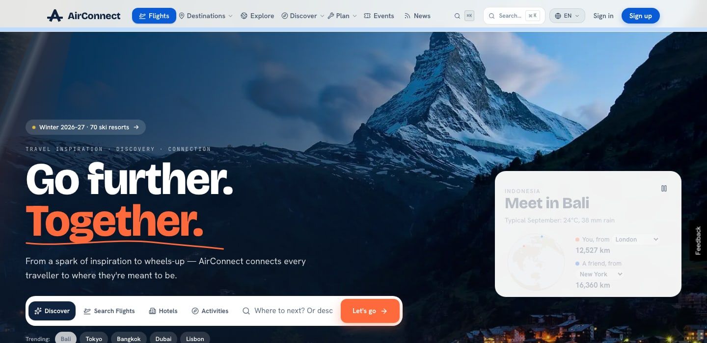AirConnect homepage